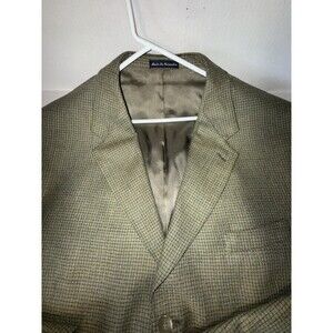 Daniel Hechter Paris Mens Sport Coat 46L Tweed Blazer SILK WOOL Olive Green $$